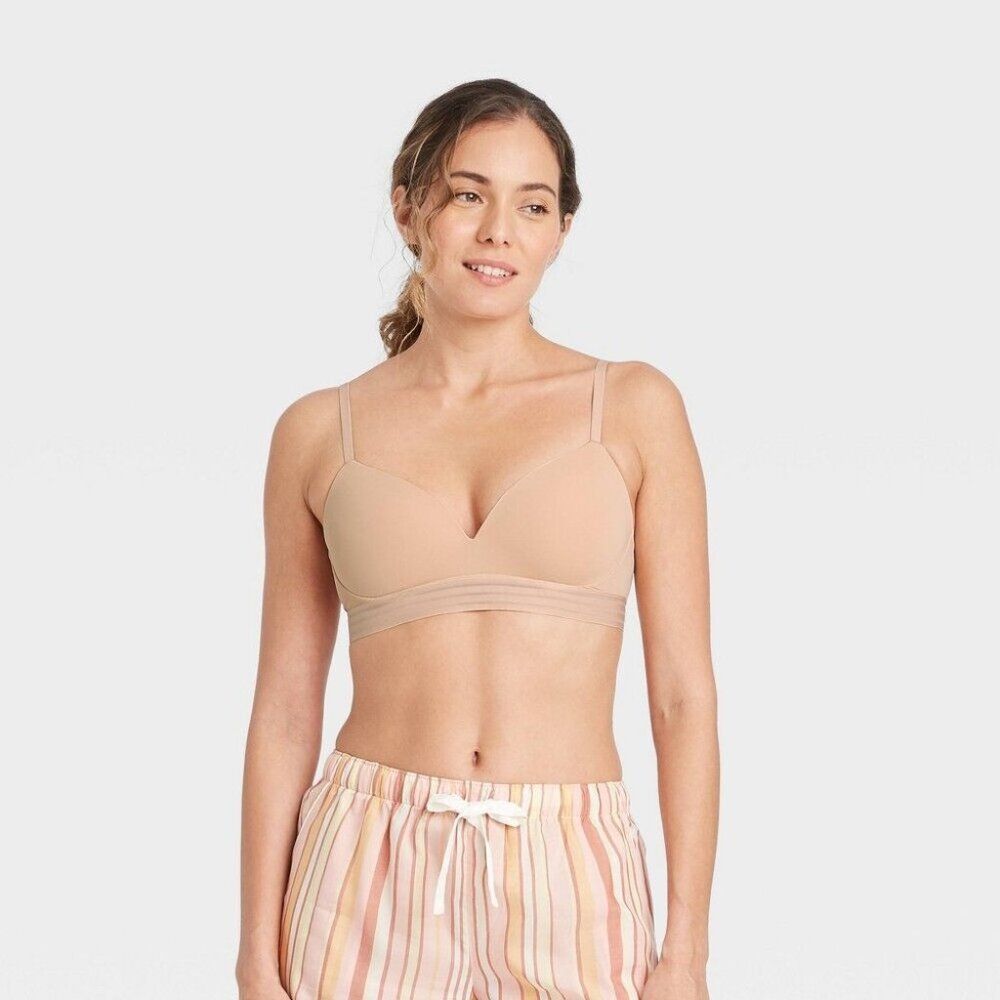 Women's Auden Wirefree Push-up Bra--Soft Beige--Size 32B